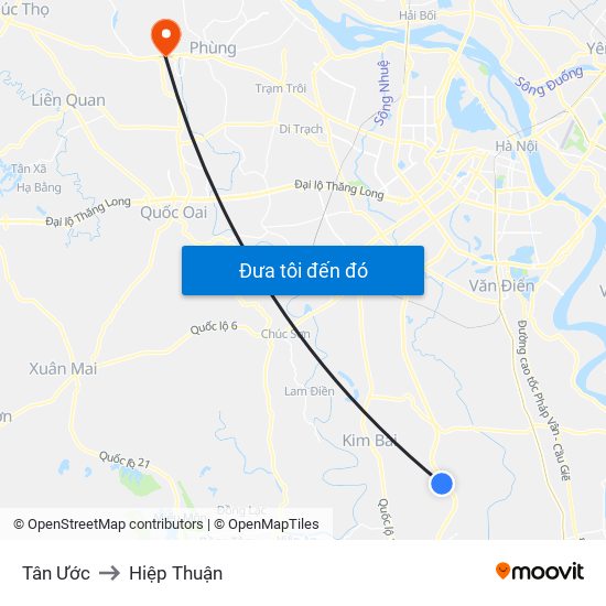 Tân Ước to Hiệp Thuận map