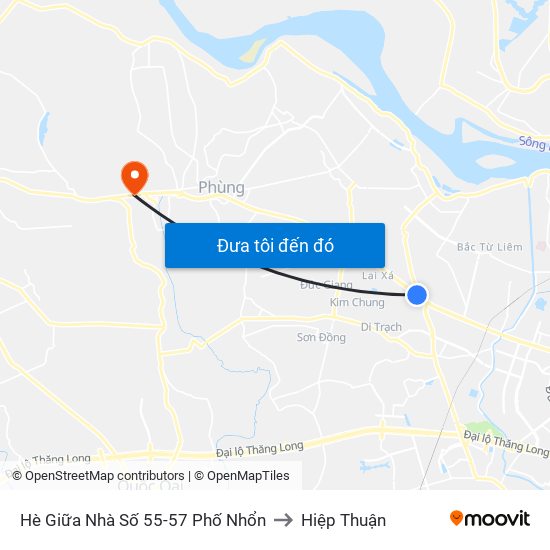 Hè Giữa Nhà Số 55-57 Phố Nhổn to Hiệp Thuận map