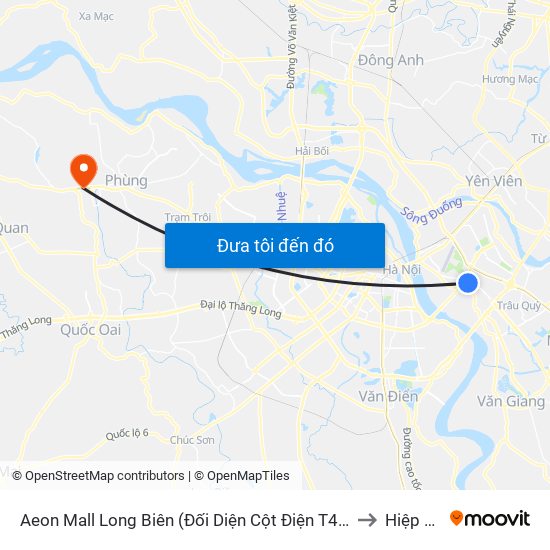 Aeon Mall Long Biên (Đối Diện Cột Điện T4a/2a-B Đường Cổ Linh) to Hiệp Thuận map