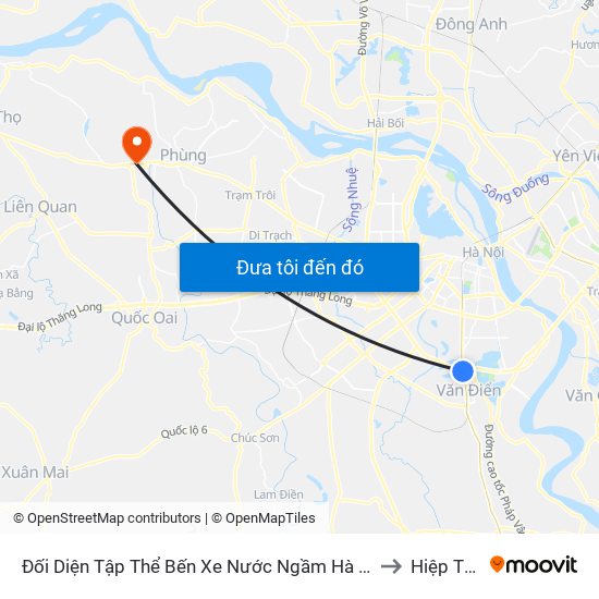 Đối Diện Tập Thể Bến Xe Nước Ngầm Hà Nội - Ngọc Hồi to Hiệp Thuận map