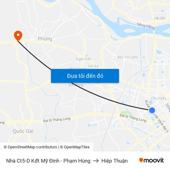 Nhà Ct5-D Kđt Mỹ Đình - Phạm Hùng to Hiệp Thuận map