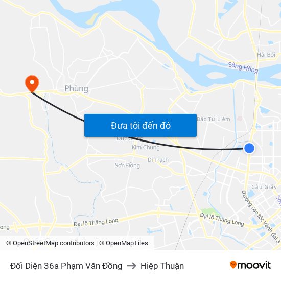 Đối Diện 36a Phạm Văn Đồng to Hiệp Thuận map