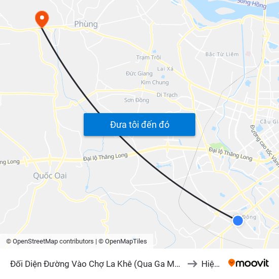 Đối Diện Đường Vào Chợ La Khê (Qua Ga Metro La Khê) - 405 Quang Trung (Hà Đông) to Hiệp Thuận map