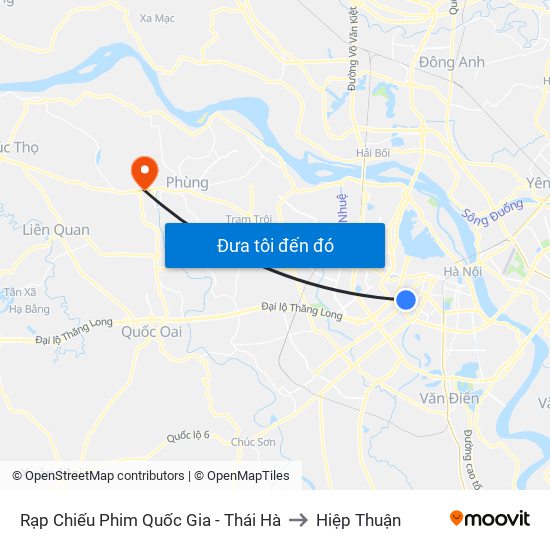 Rạp Chiếu Phim Quốc Gia - Thái Hà to Hiệp Thuận map