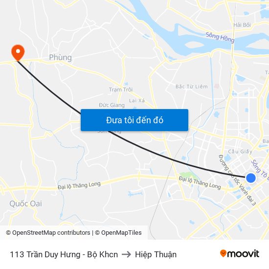 113 Trần Duy Hưng - Bộ Khcn to Hiệp Thuận map