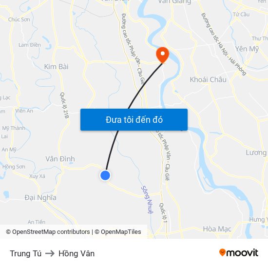 Trung Tú to Hồng Vân map