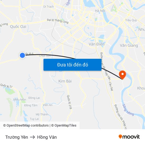 Trường Yên to Hồng Vân map