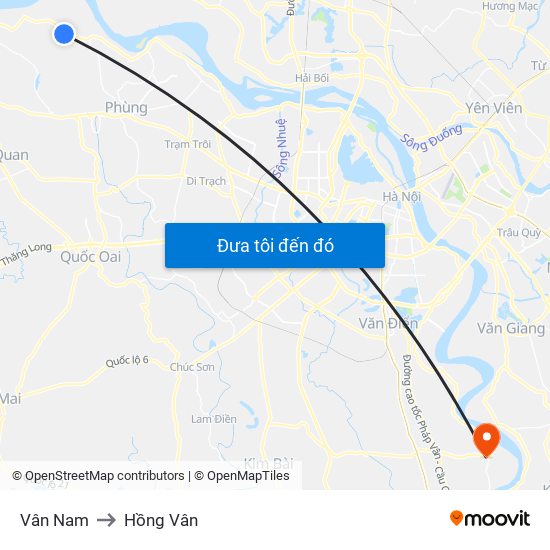 Vân Nam to Hồng Vân map