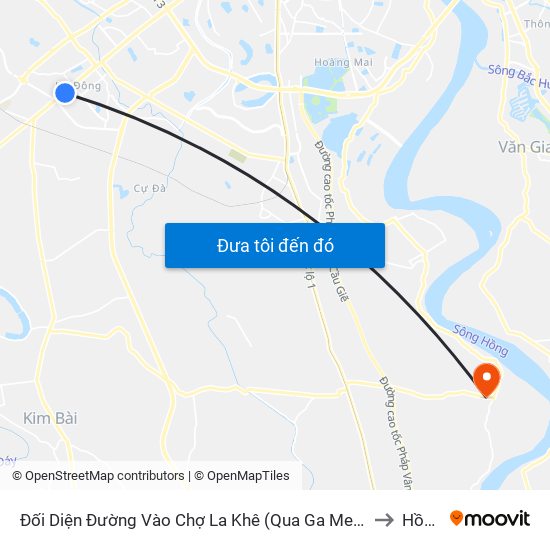Đối Diện Đường Vào Chợ La Khê (Qua Ga Metro La Khê) - 405 Quang Trung (Hà Đông) to Hồng Vân map