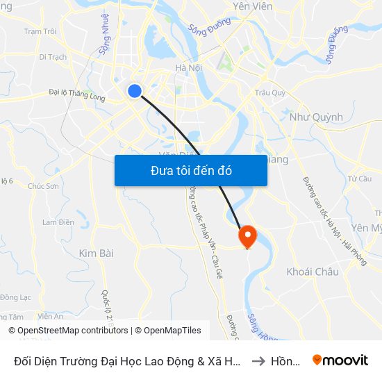 Đối Diện Trường Đại Học Lao Động & Xã Hội - 48 Trần Duy Hưng to Hồng Vân map