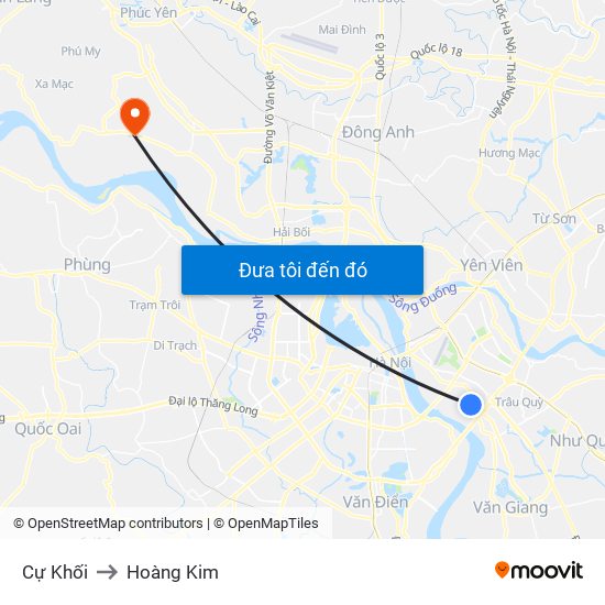 Cự Khối to Hoàng Kim map