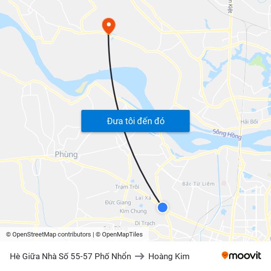 Hè Giữa Nhà Số 55-57 Phố Nhổn to Hoàng Kim map