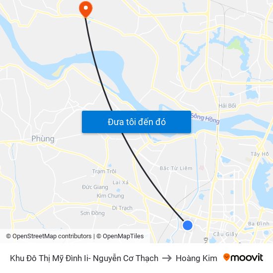 Khu Đô Thị Mỹ Đình Ii- Nguyễn Cơ Thạch to Hoàng Kim map