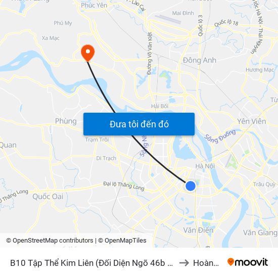 B10 Tập Thể Kim Liên (Đối Diện Ngõ 46b Phạm Ngọc Thạch) to Hoàng Kim map