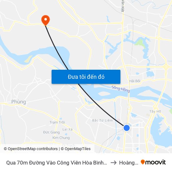 Qua 70m Đường Vào Công Viên Hòa Bình - Phạm Văn Đồng to Hoàng Kim map
