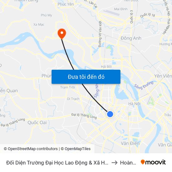 Đối Diện Trường Đại Học Lao Động & Xã Hội - 48 Trần Duy Hưng to Hoàng Kim map