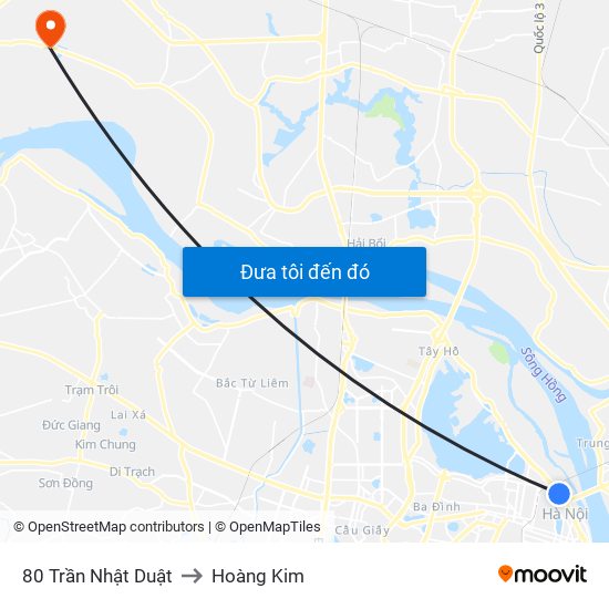 80 Trần Nhật Duật to Hoàng Kim map