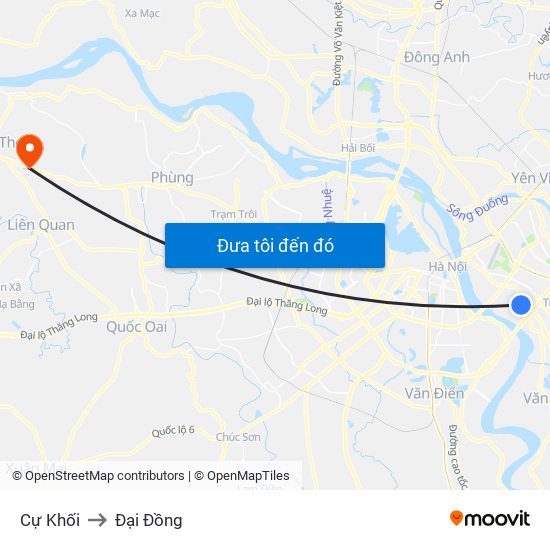 Cự Khối to Đại Đồng map