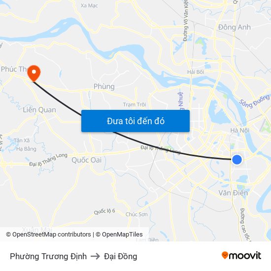 Phường Trương Định to Đại Đồng map