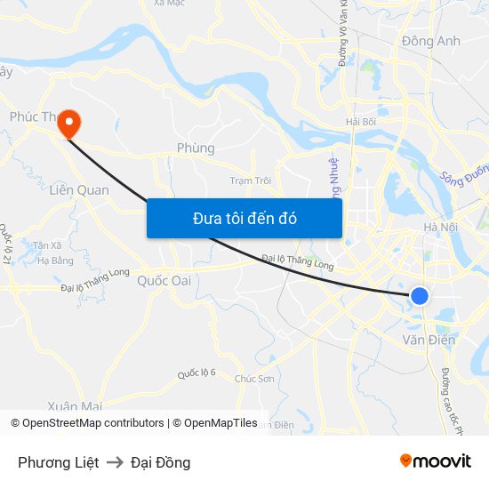 Phương Liệt to Đại Đồng map