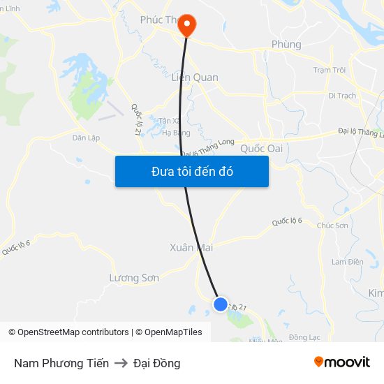 Nam Phương Tiến to Đại Đồng map