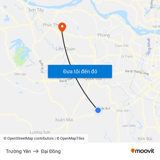 Trường Yên to Đại Đồng map