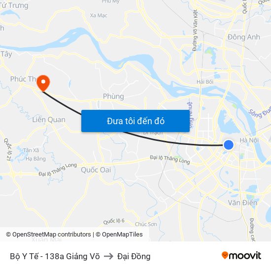 Bộ Y Tế - 138a Giảng Võ to Đại Đồng map