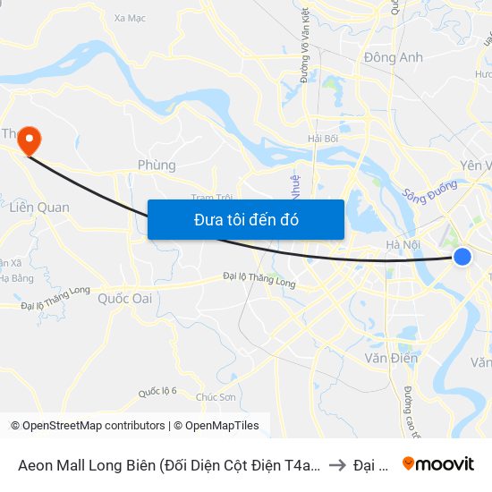 Aeon Mall Long Biên (Đối Diện Cột Điện T4a/2a-B Đường Cổ Linh) to Đại Đồng map