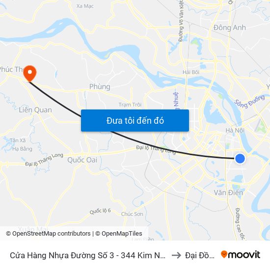 Cửa Hàng Nhựa Đường Số 3 - 344 Kim Ngưu to Đại Đồng map