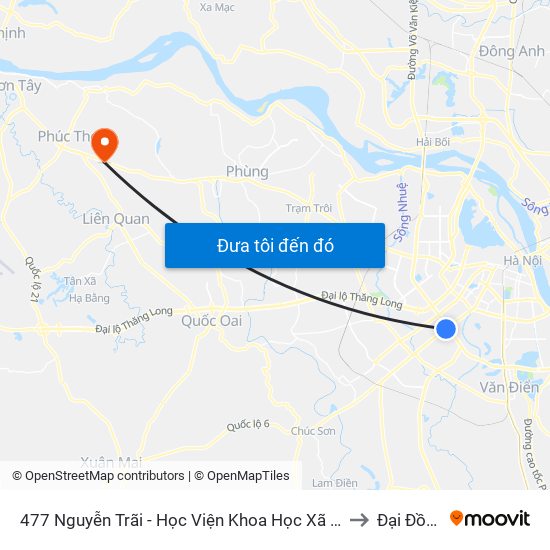477 Nguyễn Trãi - Học Viện Khoa Học Xã Hội to Đại Đồng map