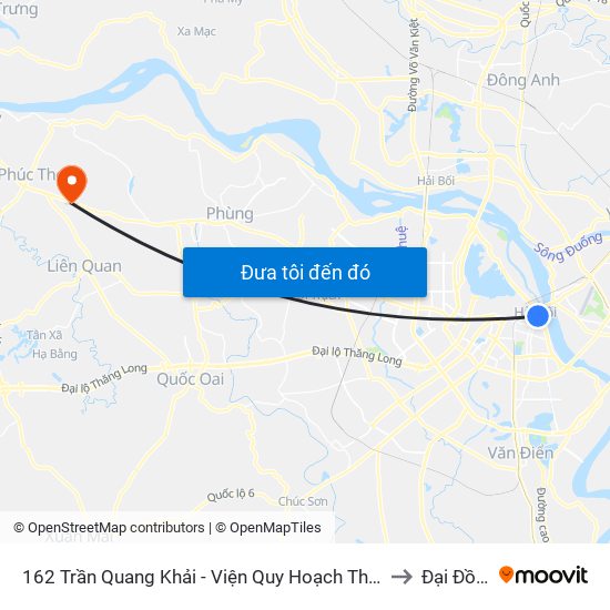 162 Trần Quang Khải - Viện Quy Hoạch Thủy Lợi to Đại Đồng map