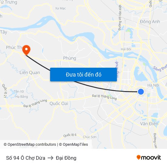 Số 94 Ô Chợ Dừa to Đại Đồng map