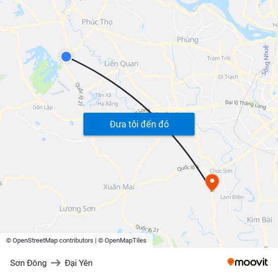 Sơn Đông to Đại Yên map