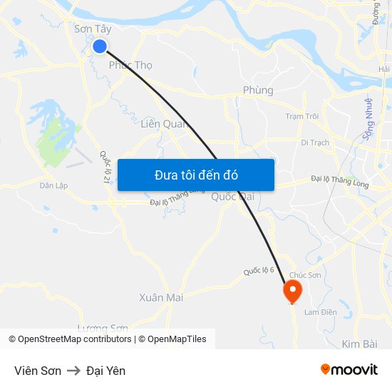 Viên Sơn to Đại Yên map