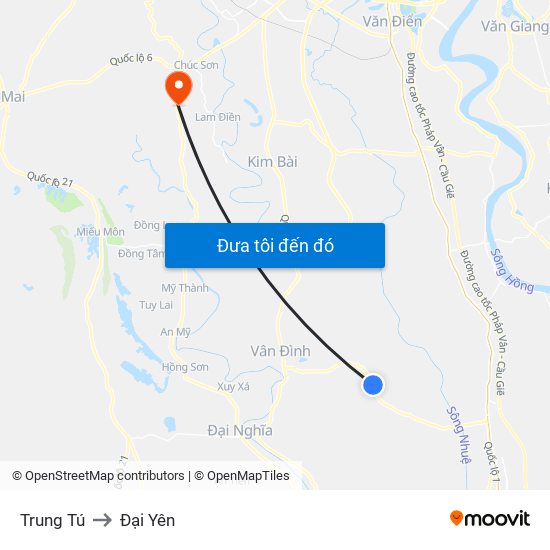 Trung Tú to Đại Yên map