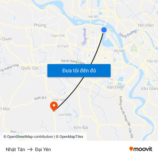 Nhật Tân to Đại Yên map