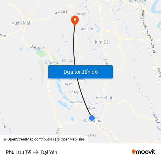 Phù Lưu Tế to Đại Yên map