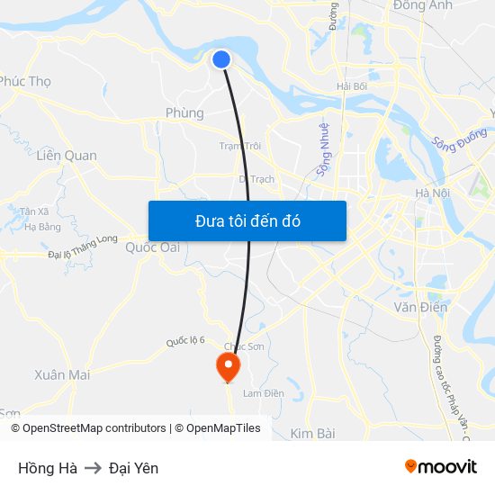 Hồng Hà to Đại Yên map