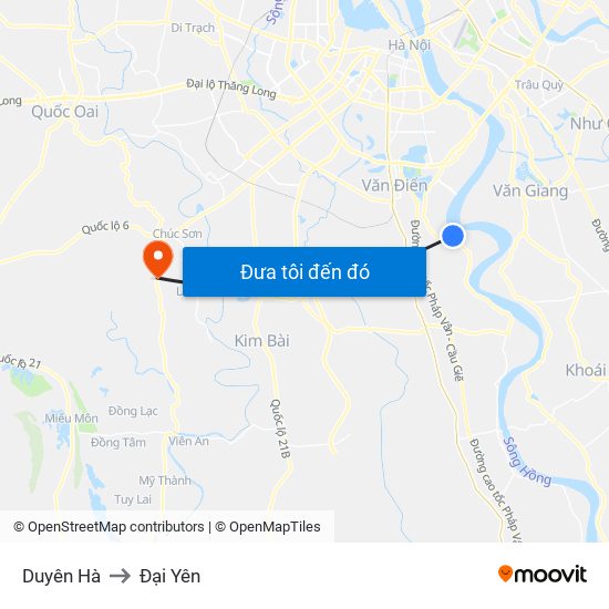 Duyên Hà to Đại Yên map