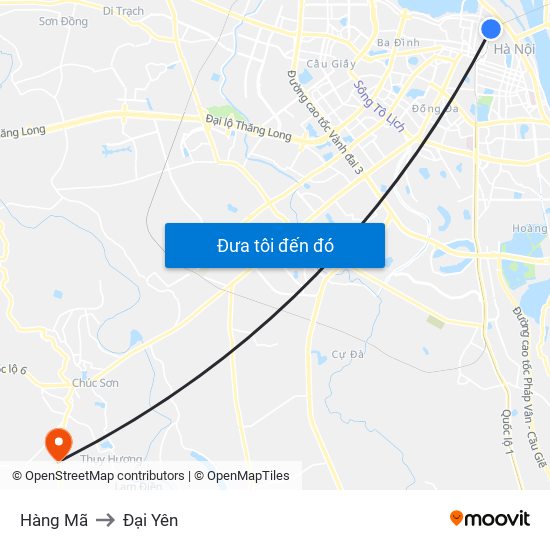 Hàng Mã to Đại Yên map