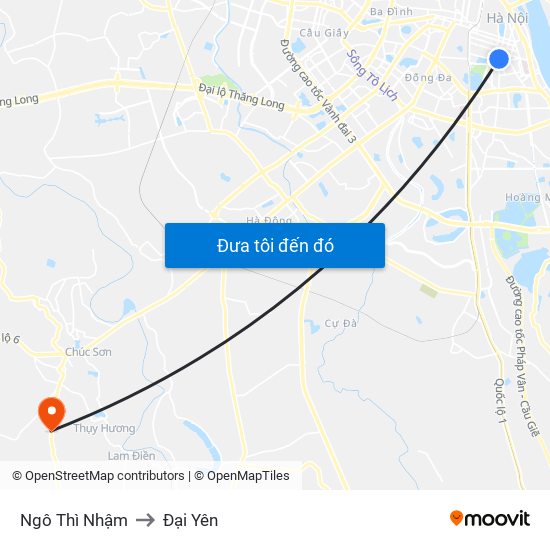 Ngô Thì Nhậm to Đại Yên map