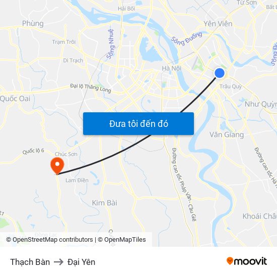 Thạch Bàn to Đại Yên map