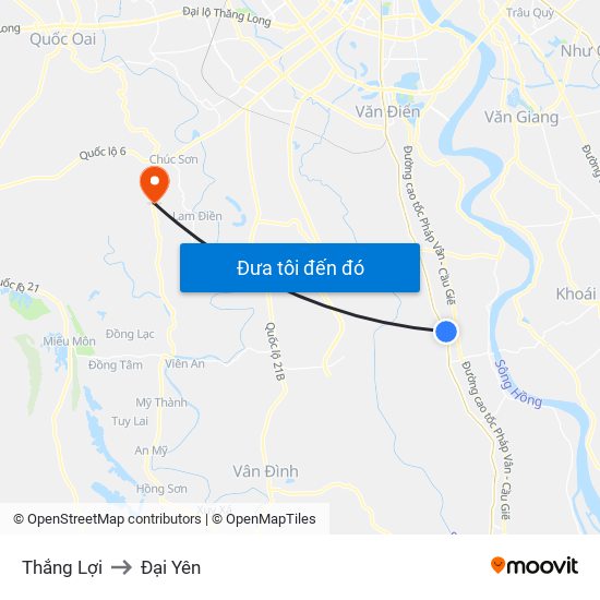 Thắng Lợi to Đại Yên map