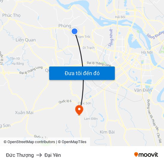 Đức Thượng to Đại Yên map