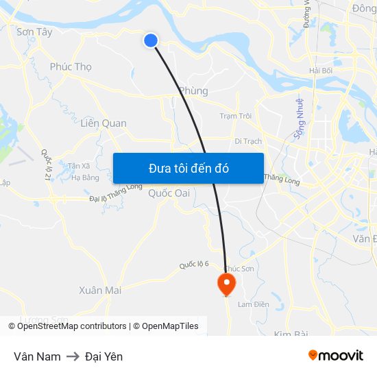 Vân Nam to Đại Yên map