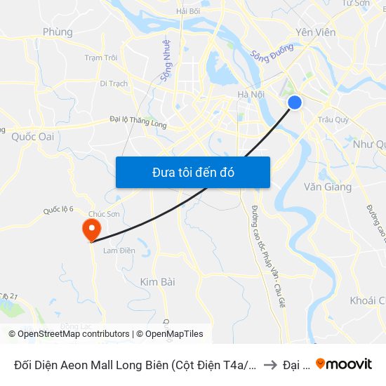 Đối Diện Aeon Mall Long Biên (Cột Điện T4a/2a-B Đường Cổ Linh) to Đại Yên map