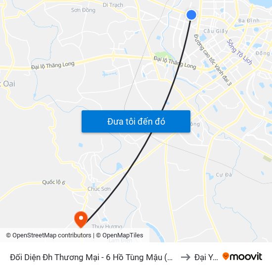 Đối Diện Đh Thương Mại - 6 Hồ Tùng Mậu (Cột Sau) to Đại Yên map