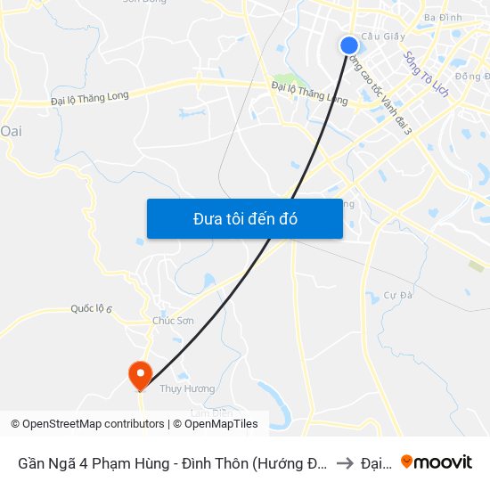 Gần Ngã 4 Phạm Hùng - Đình Thôn (Hướng Đi Khuất Duy Tiến)-Cột Sau to Đại Yên map