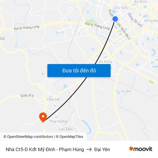 Nhà Ct5-D Kđt Mỹ Đình - Phạm Hùng to Đại Yên map