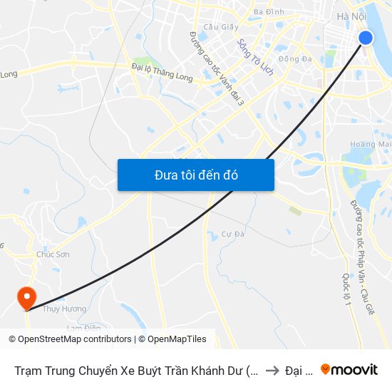 Trạm Trung Chuyển Xe Buýt Trần Khánh Dư (Khu Đón Khách) to Đại Yên map